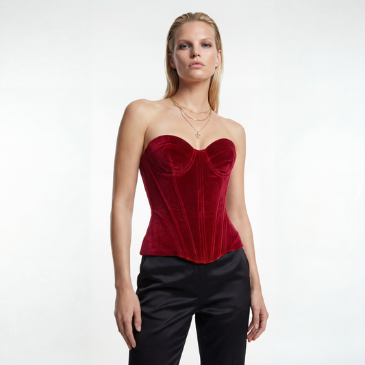Velvet corset